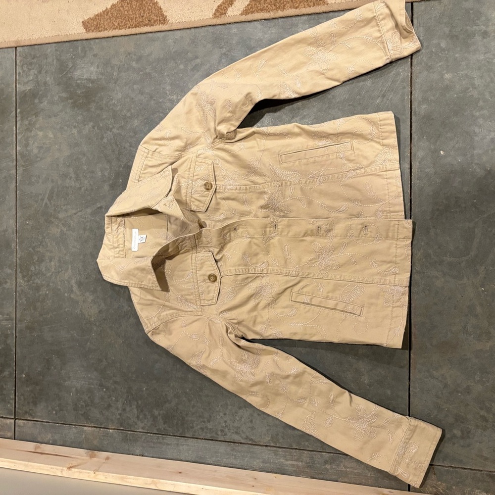 Tan Embroidered Jacket